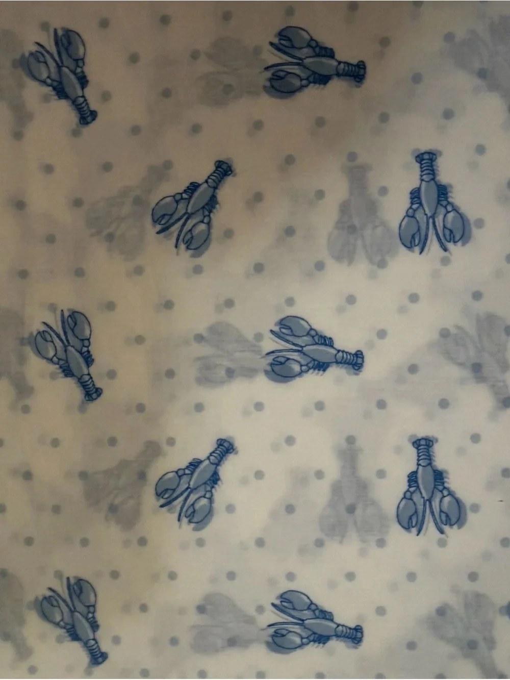 Laura Ashley QUEEN Lobster Polka Dot Blue 4Pc Sheet Set 100% Cotton Percale